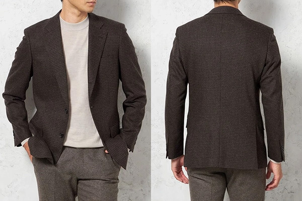 ジャケット×モックネックの秋コーデ