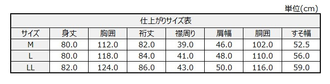 サイズチャート
