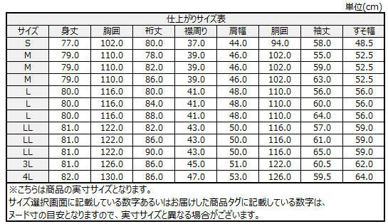 サイズチャート