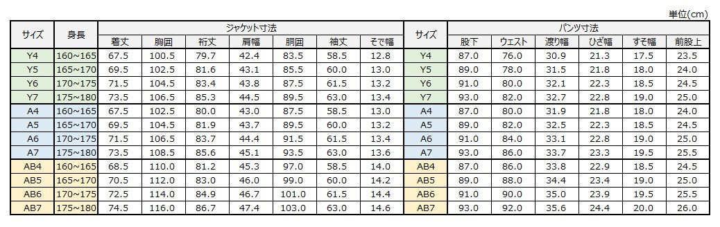 サイズチャート