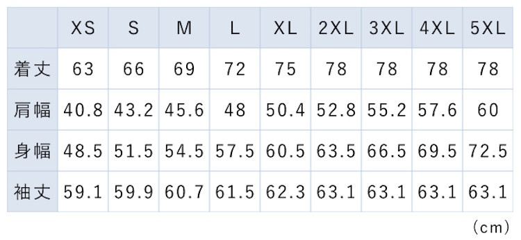 サイズチャート