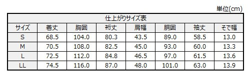 サイズチャート