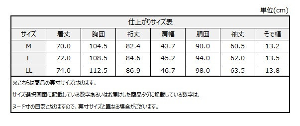 サイズチャート