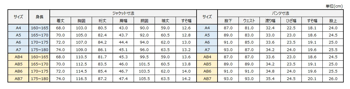 サイズチャート