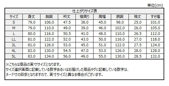 サイズチャート