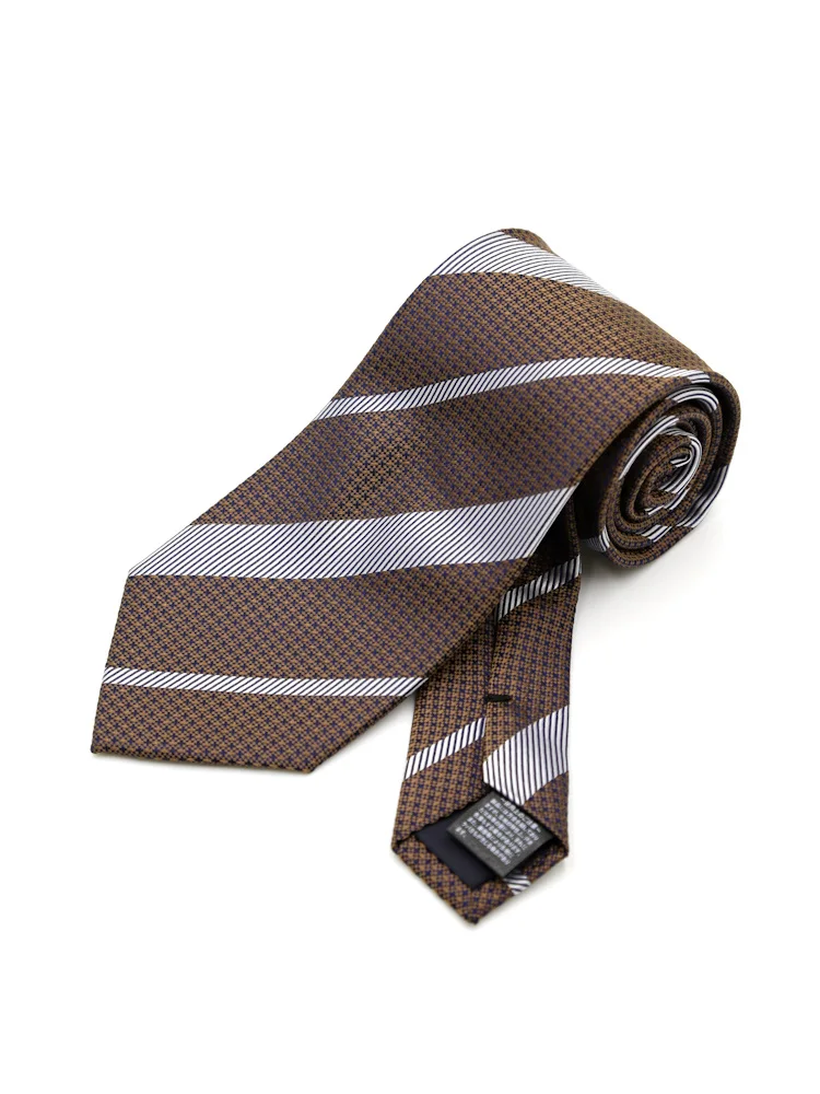 【シルク100%】ネクタイレギュラーストライプリッケンバッカー