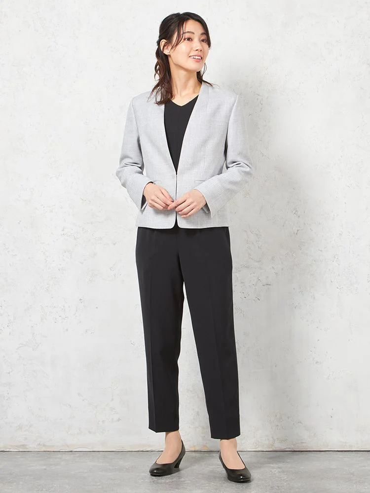 【セレモニースーツ3点セット】ジャケット/トップス/パンツフォーマル着回し織柄無地SOFFICE通年礼服【レディース】