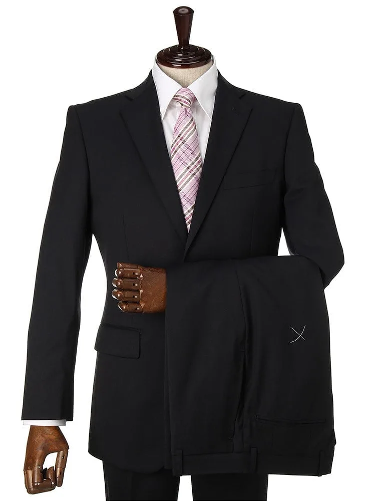 【パンツウォッシャブル】スーツ2つボタンツーパンツ（スペアパンツ付き）ネイビー無地通年リクルート着用可／就活対応【スモール／トールサイズ有】