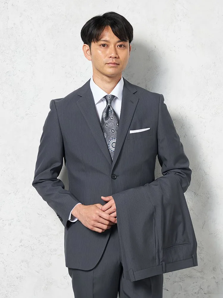 【上下ウォッシャブル】スーツ2つボタンツーパンツイージーケアストライプpinkywolman