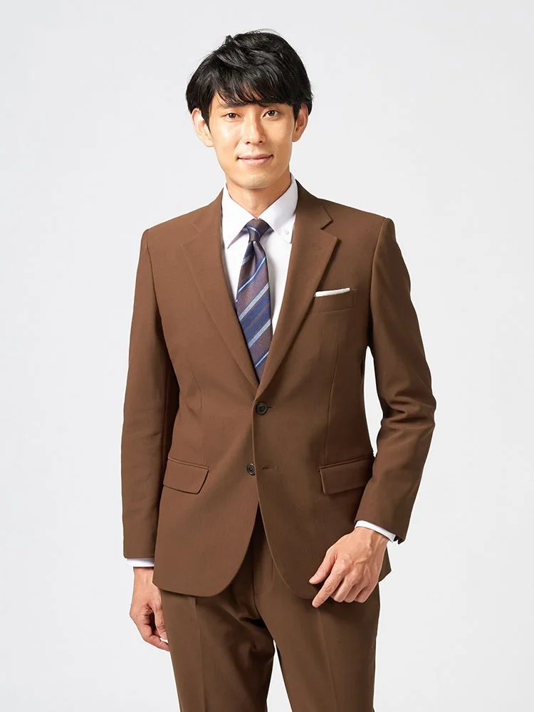 【上下ウォッシャブル】スーツ2つボタンニットコーデュロイストレッチ【i-Suit-アイスーツ-】秋冬