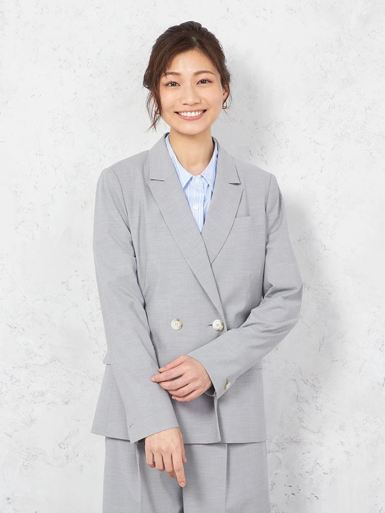 【UVカット＆ウォッシャブル】デレガントダブルジャケットストレッチ無地SOFFICE【レディース】