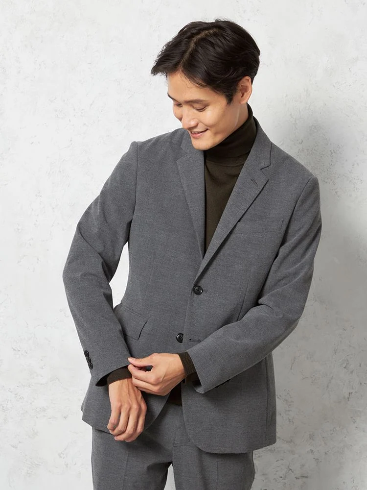 【ウォッシャブル】ジャケットデレガント素材ストレッチグレンチェックTOKYORUN秋冬