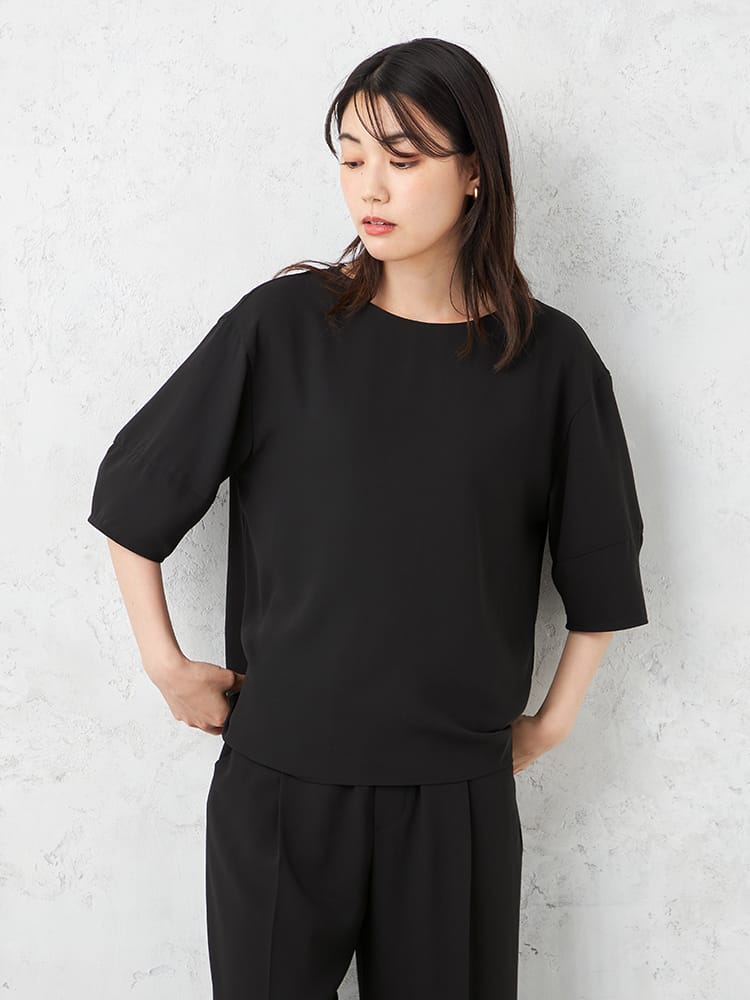 【INDIVI】PEプレーンセットアップブラウス【レディース】