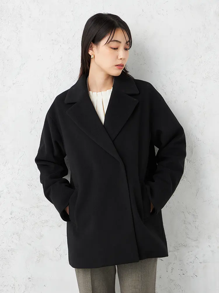 【INDIVI】ニットショートコート秋冬【レディース】