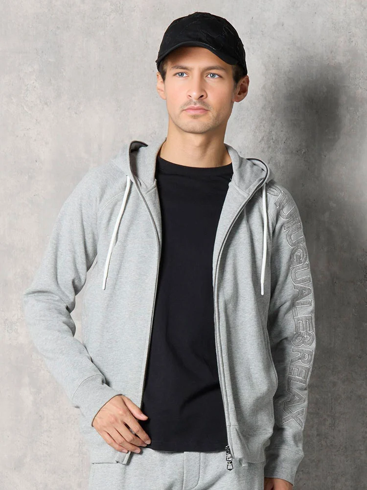 【1PIU1UGUALE3RELAX】SLEEVELOGOフーディ通年（ウノピゥウノウグァーレトレ）