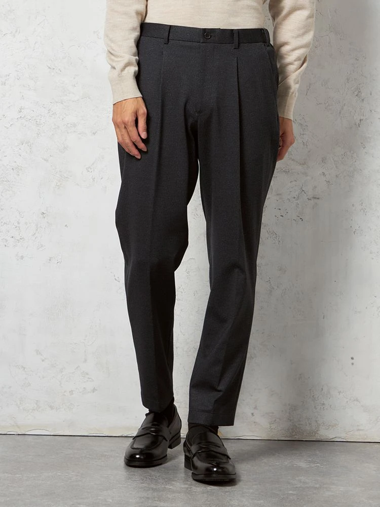 【ウォッシャブル】サスビズパンツワンタックストレッチ【セットアップ商品有】無地秋冬