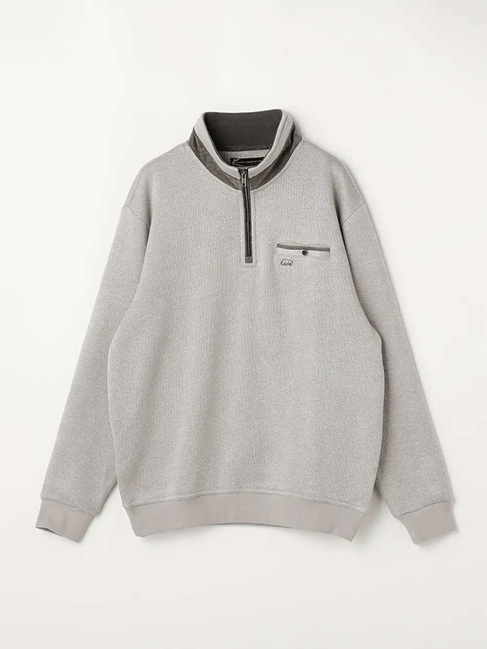 【カンサイ・ヤマモト】インレイ起毛ジップトレーナーカジュアルインナー秋冬