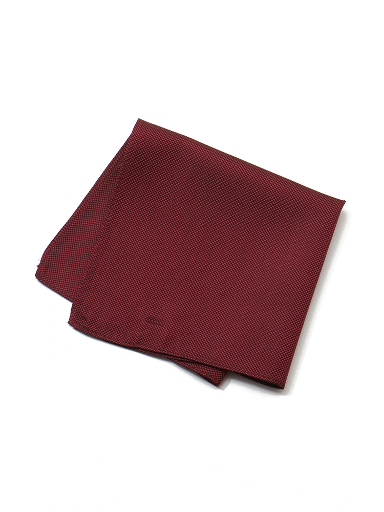 【シルク100％】ポケットチーフ定番濃色無地通年