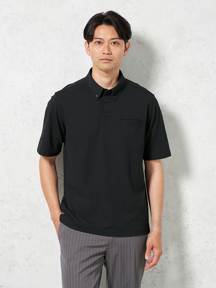【M3LABO?】半袖ポロシャツ無地春夏
