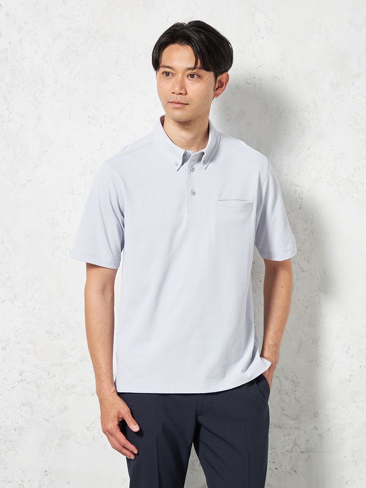 【M3LABO?】半袖ポロシャツ無地春夏