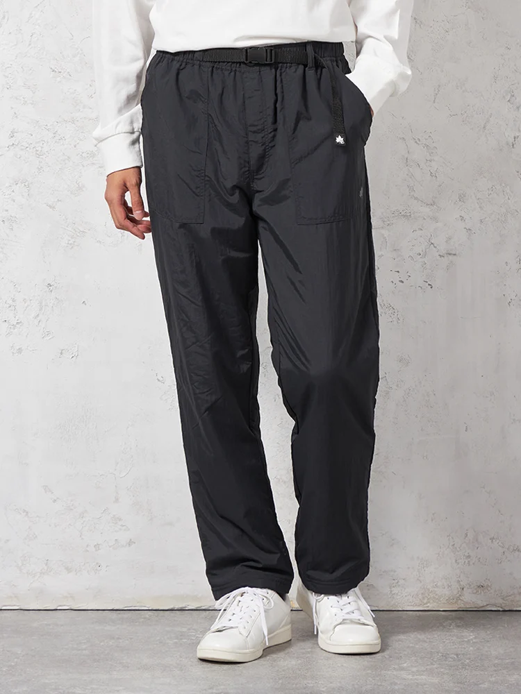 【LOGOS-ロゴス-】裏地フリースパンツクライミングベルト付きカジュアルパンツ無地秋冬