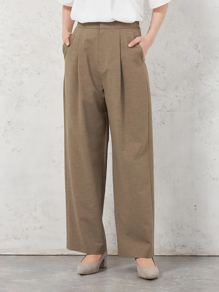 【ウォッシャブル】ワイドパンツリネンライクストレッチUVカットSOFFICE春夏【レディース】