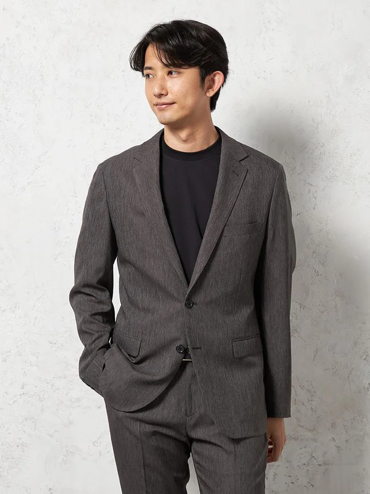 【即納】デニム調 セットアップスーツ【WEB限定】上下ウォッシャブル ブラック TOKYO RUN