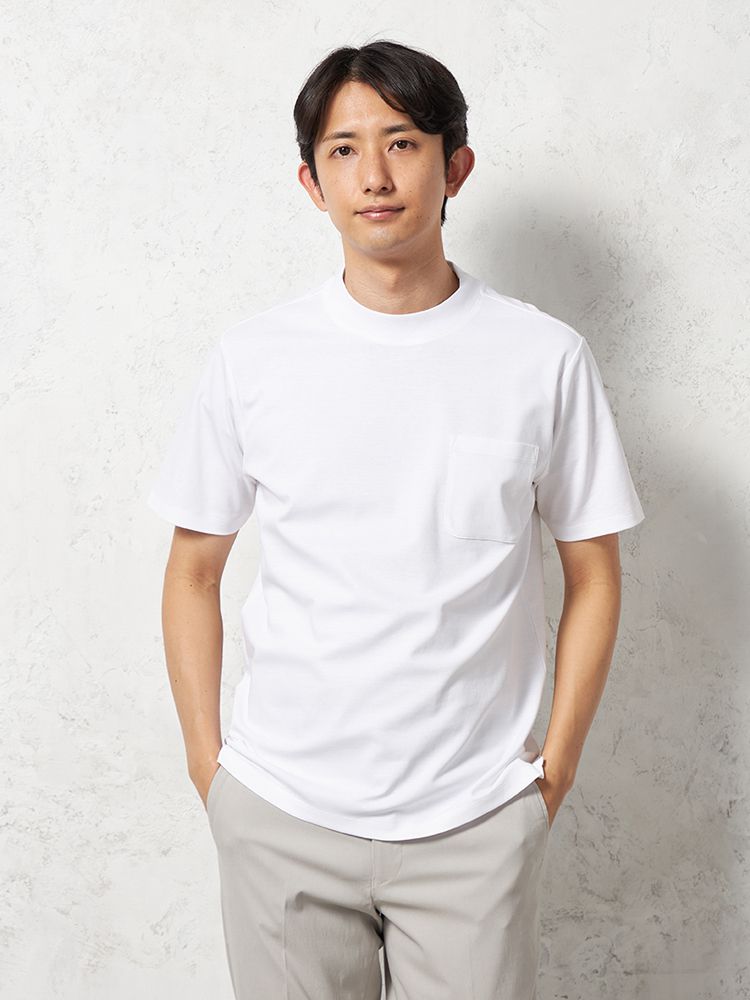 【汗じみ防止】 半袖 ビズTシャツ クルーネック 無地 TOKYO RUN 春夏