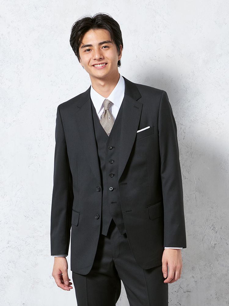 【ウール100%】スリーピーススーツ 2つボタン REDA コード リッケンバッカー