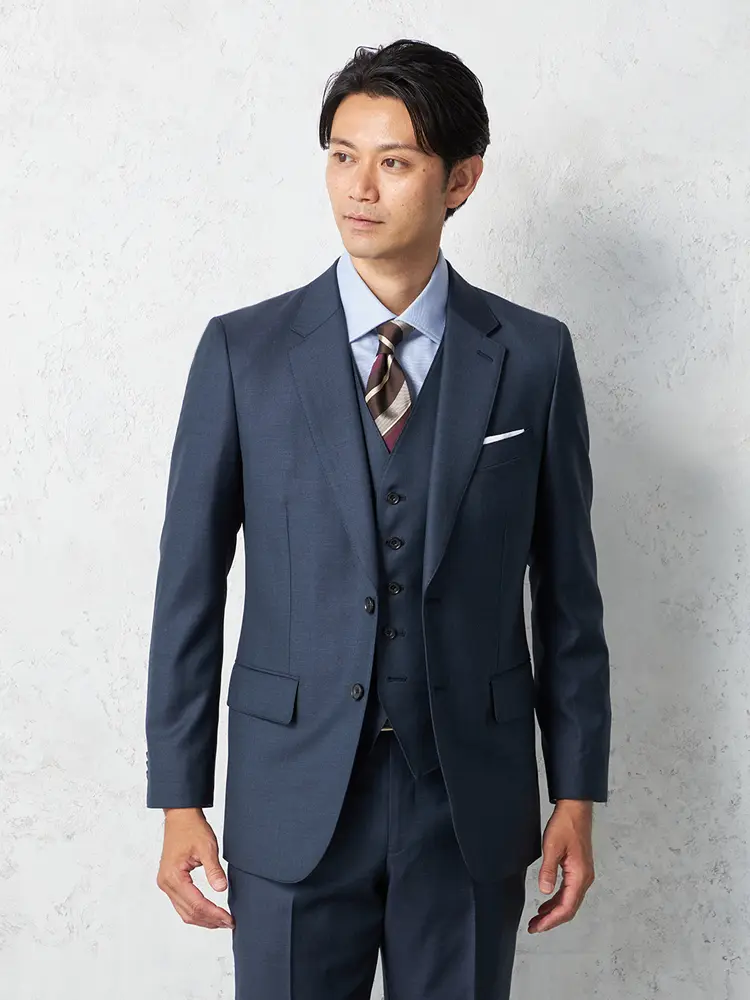 【リッケンバッカーホワイト】 ＲＥＤＡ スーツ 2つボタン 無地 ノータック  秋冬